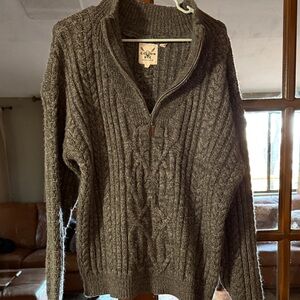 Women's Zip-Up Sweater - Charcoal